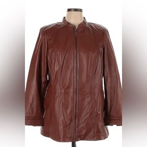 Perfect~ XLpetite leather jacket QVC D&Co